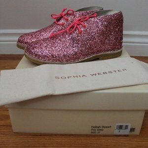 glitter desert boots